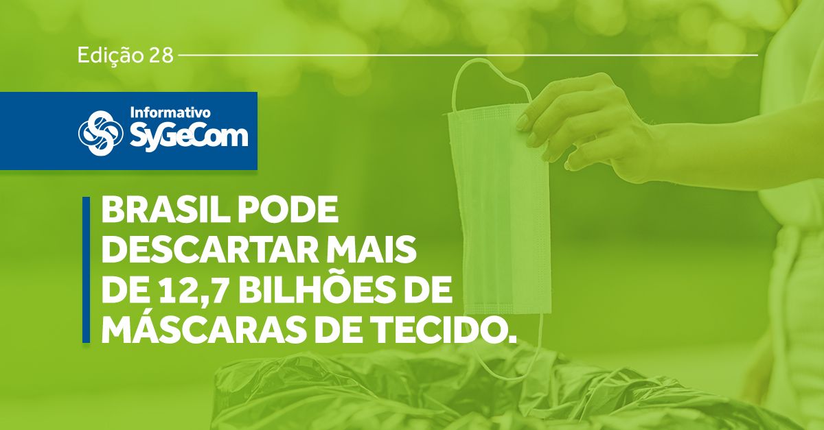 Brasil pode descartar mais de 12,7 bilhões de máscaras de tecido